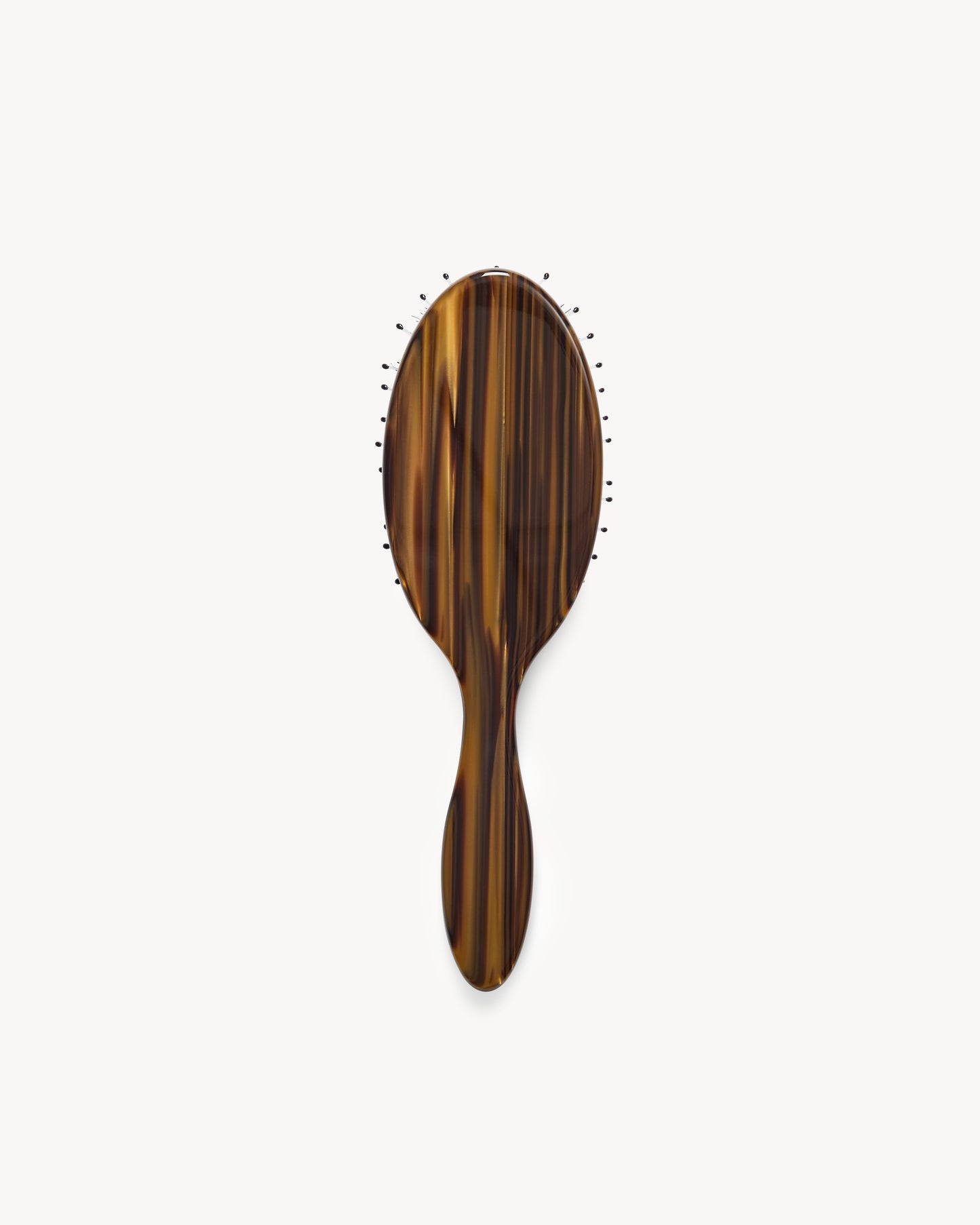 Travel Hair Brush in Tiger's Eye