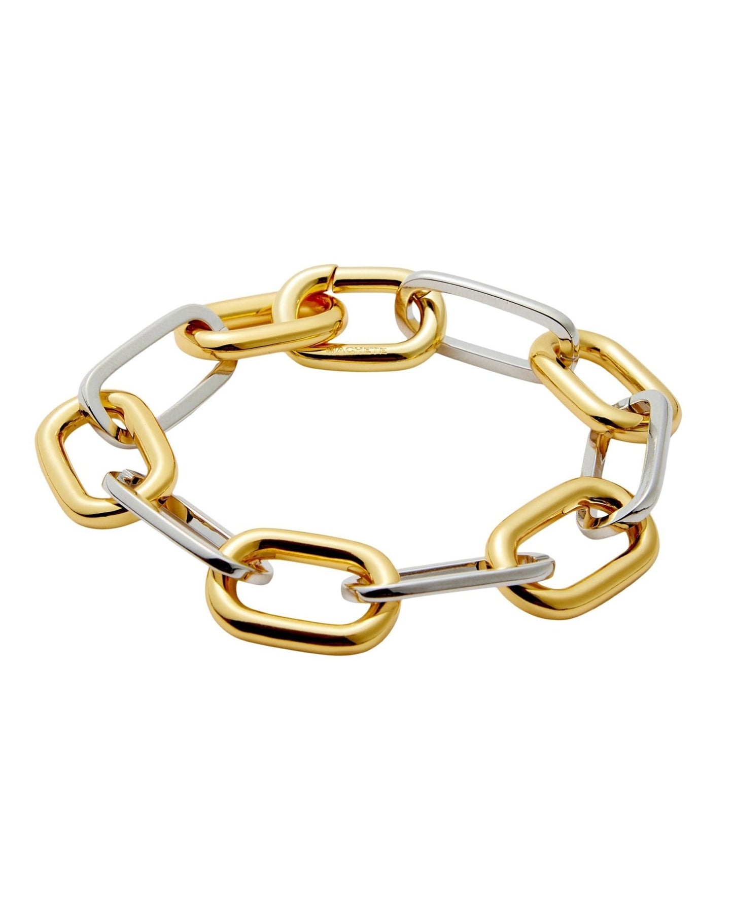 Collage Chain Bracelet in Mixed Metals