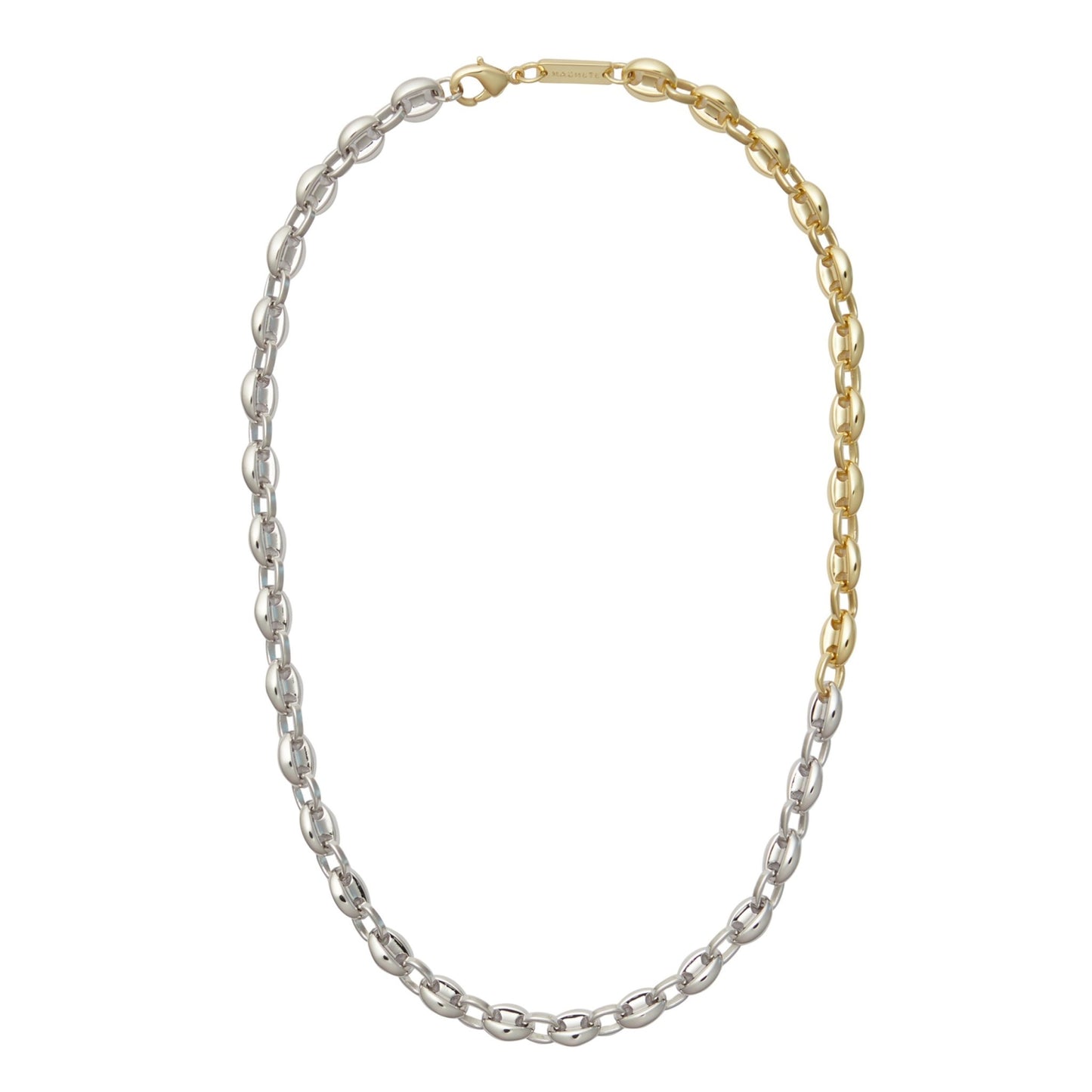 Petite Coffee Bead Necklace in 3/4 Silver