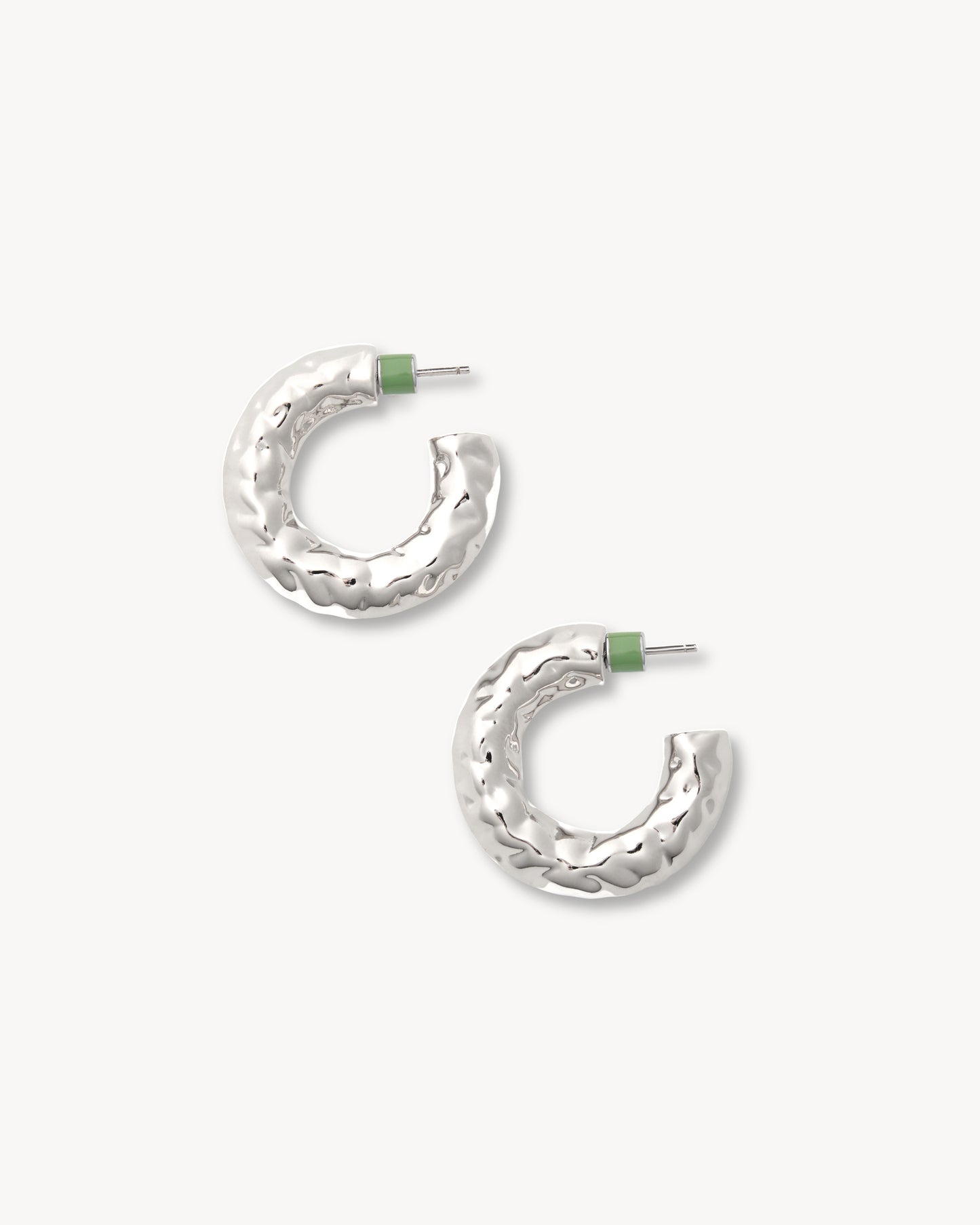1.25" Perfect Crunch Hoops in Silver