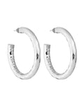 1.5" Wavelet Hoops in Silver