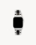 Apple Watch Band Silver in Black Pearl