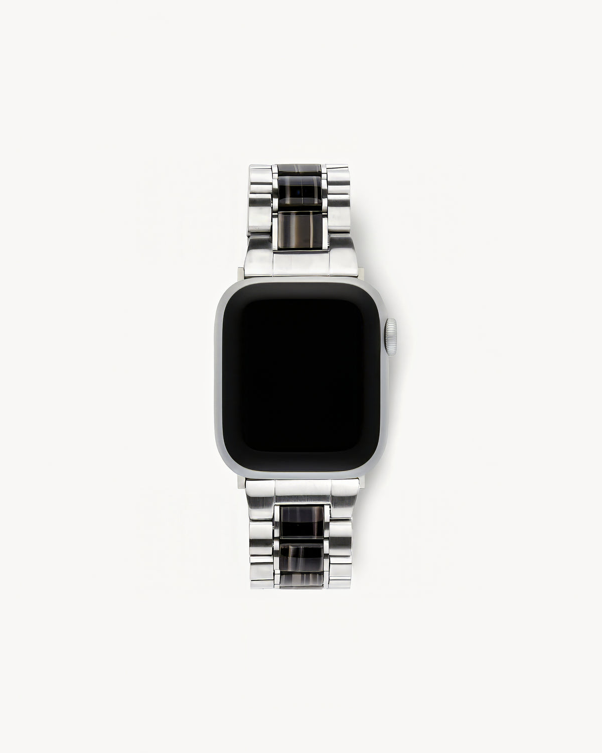 Apple Watch Band Silver in Black Pearl