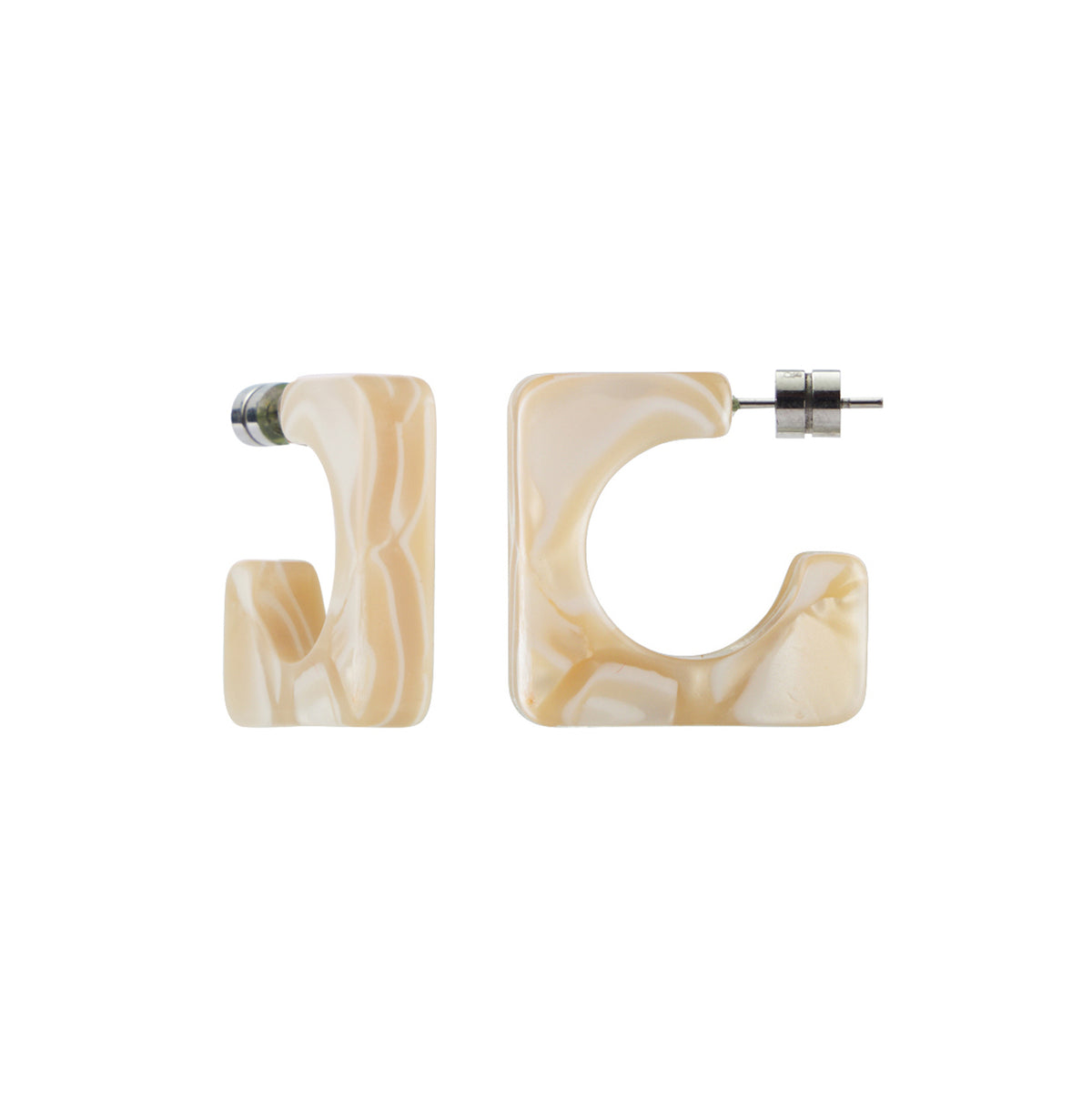 Atlas Hoops in Ivory