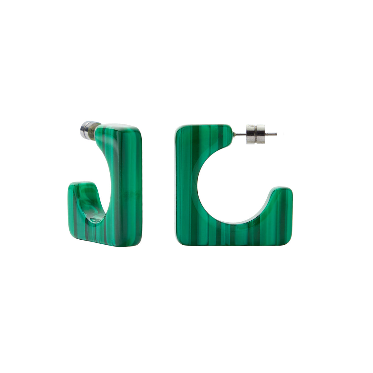Atlas Hoops in Malachite