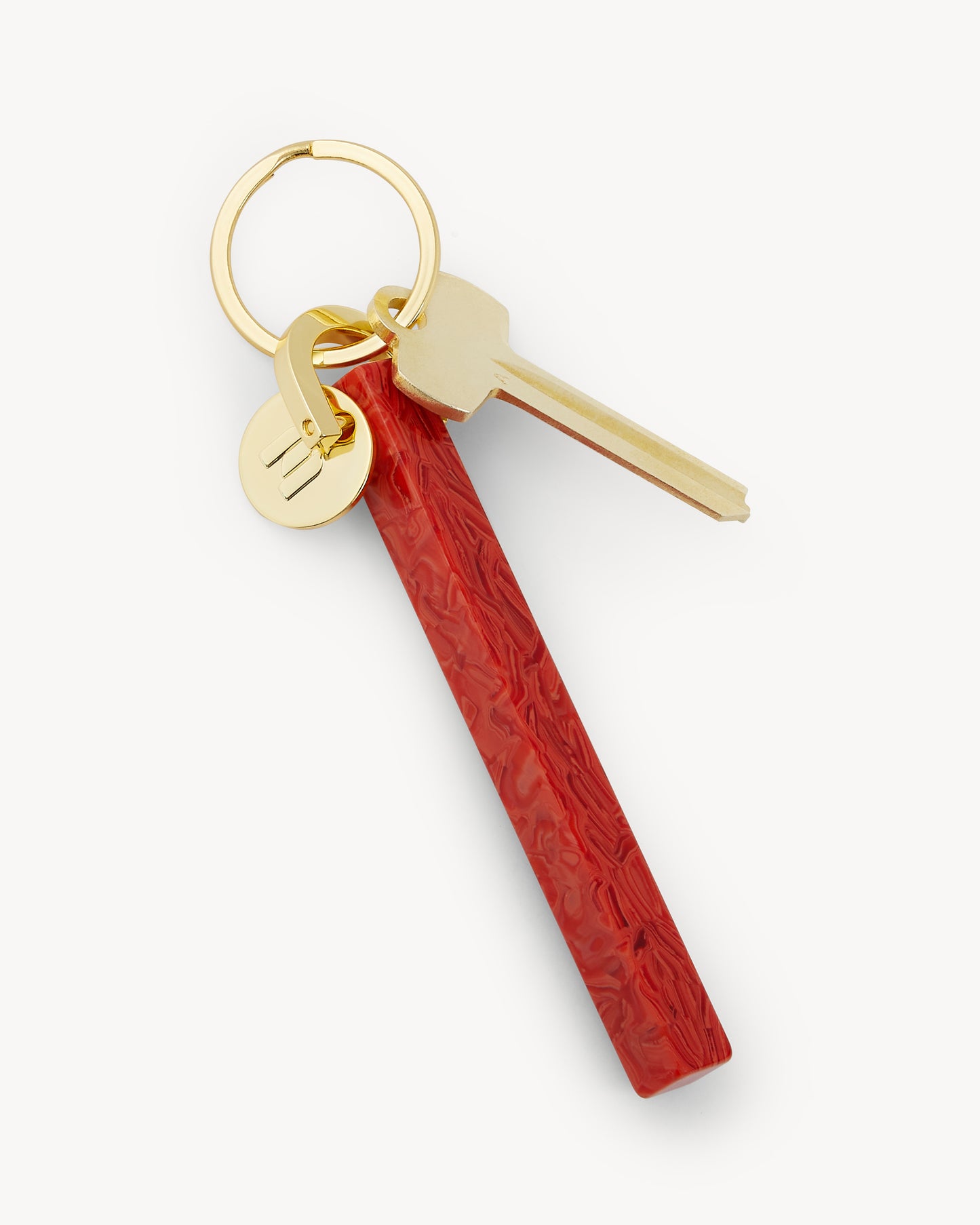 Bar Keychain in Poppy - Gold