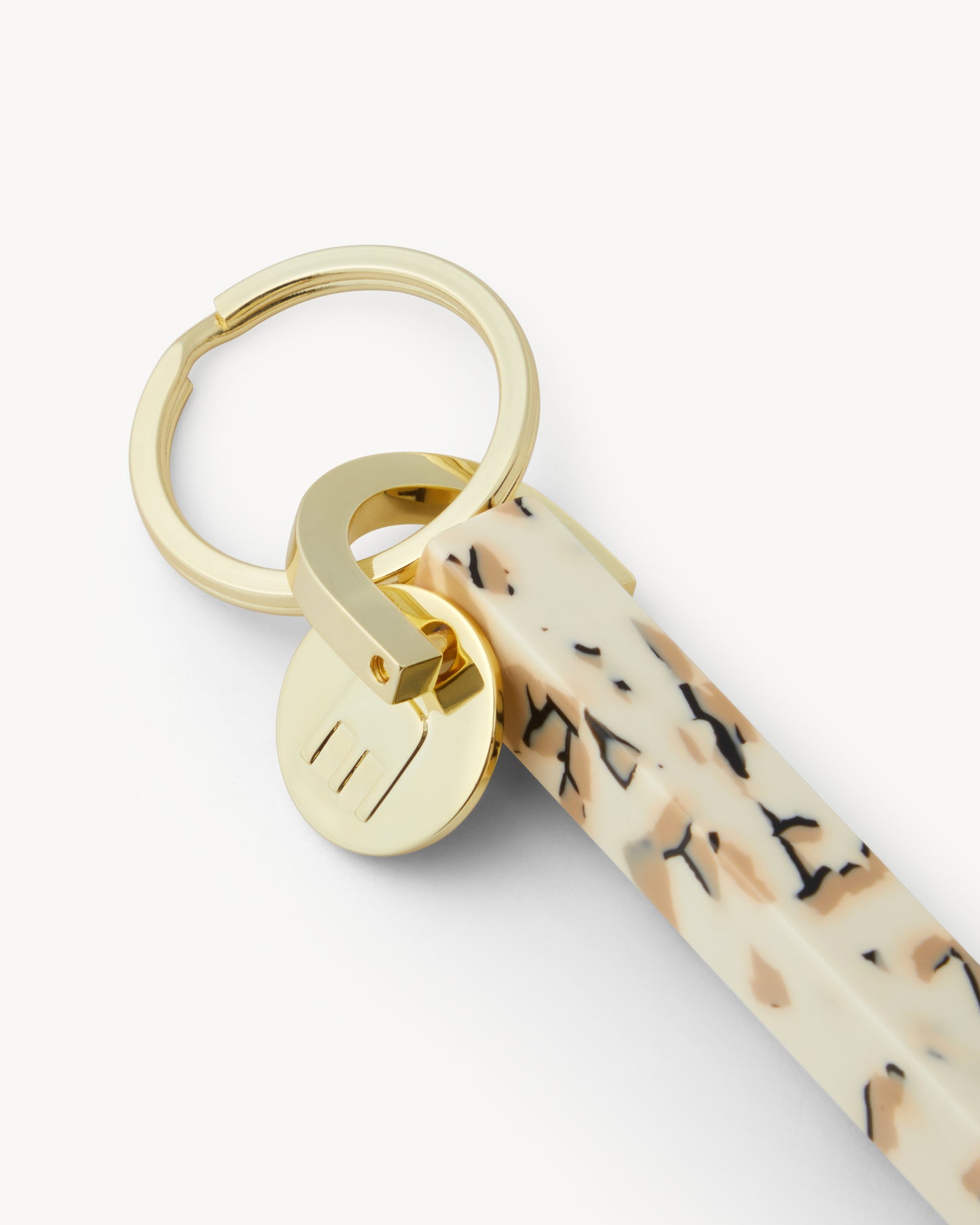 Bar Keychain in Terrazzo - Gold