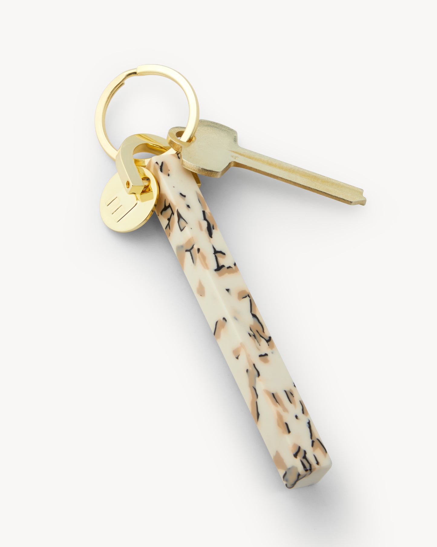 Bar Keychain in Terrazzo - Gold