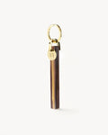 Bar Keychain in Tiger's Eye - Gold
