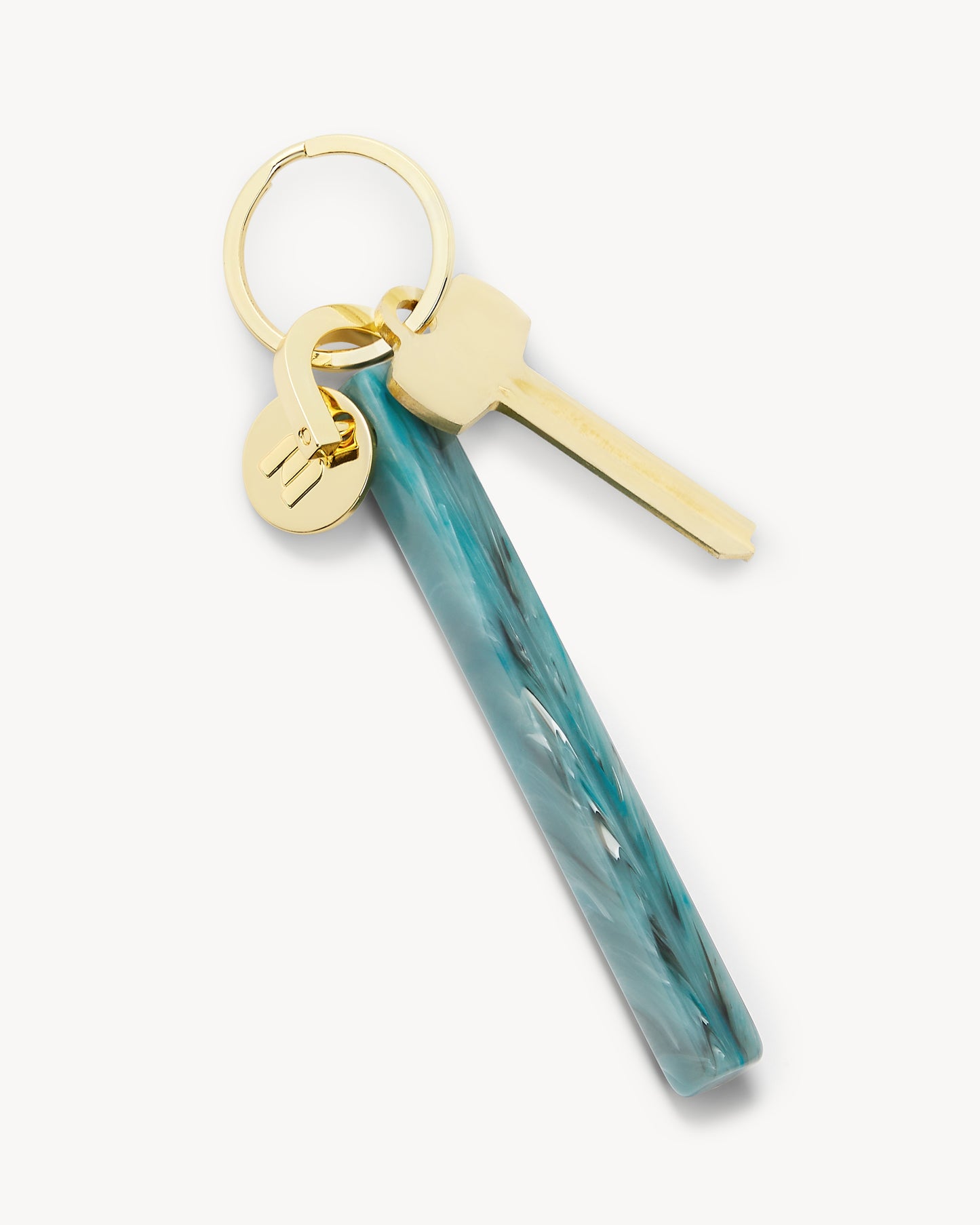 Bar Keychain in Jadeite - Gold