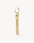 Bar Keychain in Alabaster - Gold