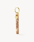 Bar Keychain in Baja Tortoise - Gold