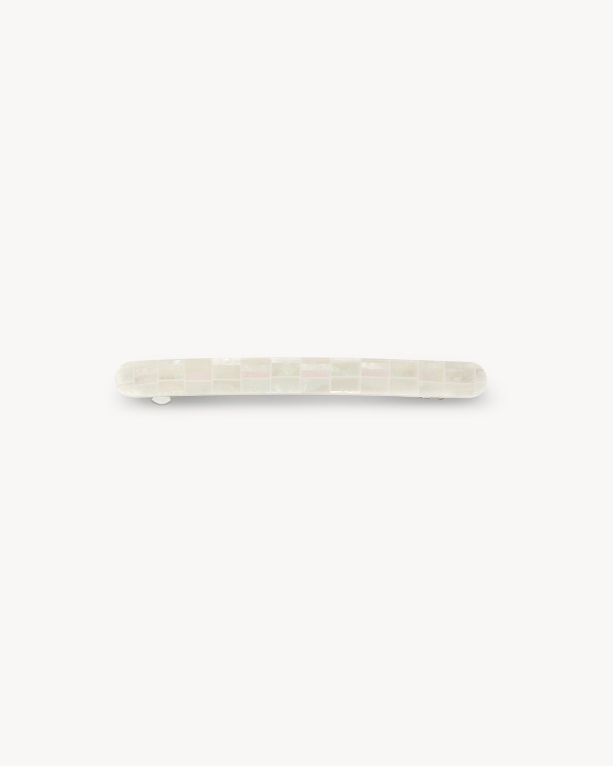 Slim Paris Barrette in Opalite Shell Checker