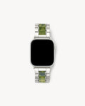 Boyfriend Apple Watch Band in Silver / Algae