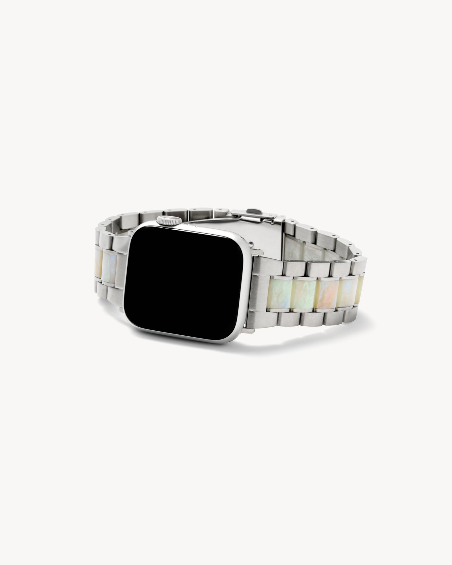 Boyfriend Apple Watch Band in Silver / Astral Mint