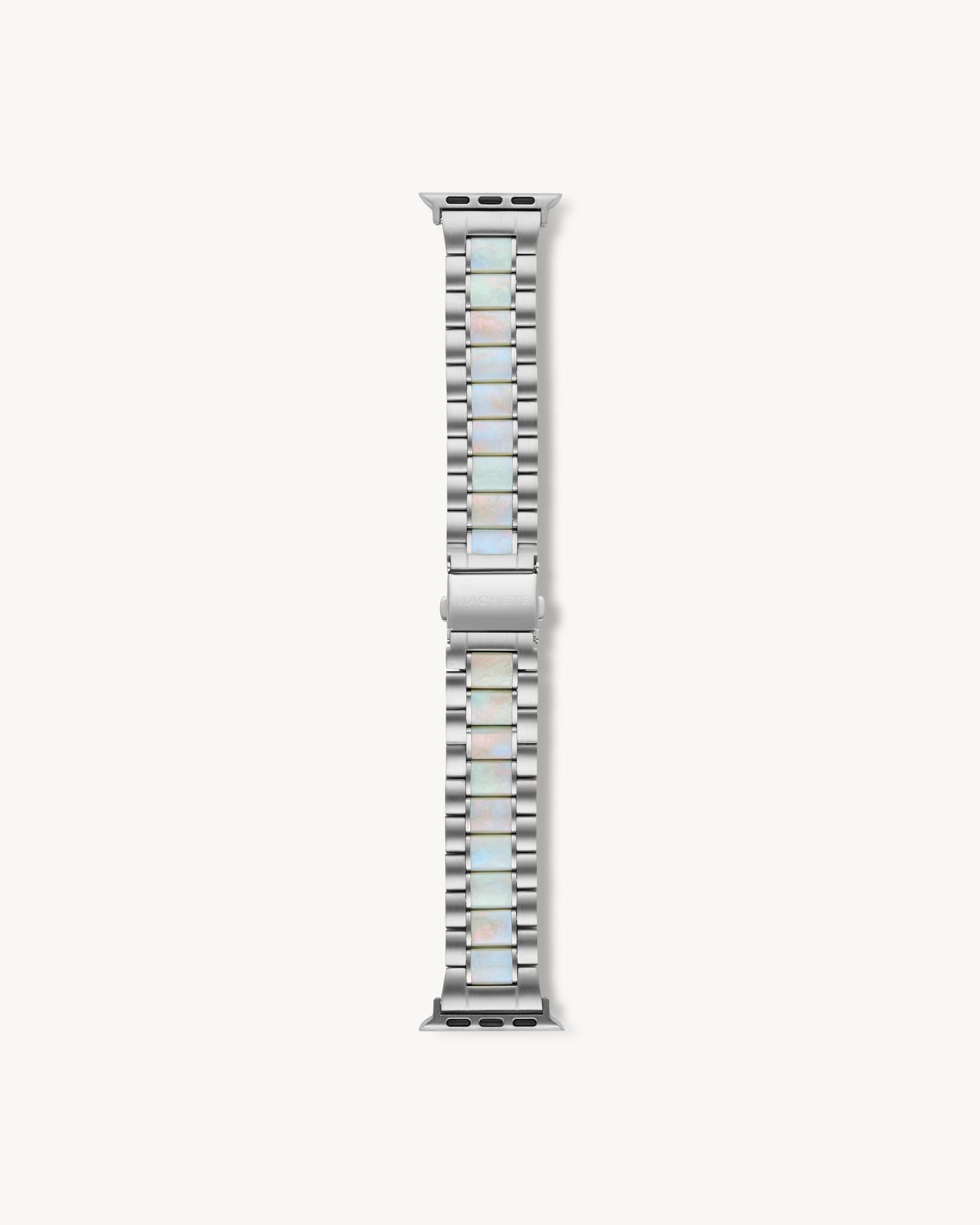Boyfriend Apple Watch Band in Silver / Astral Mint