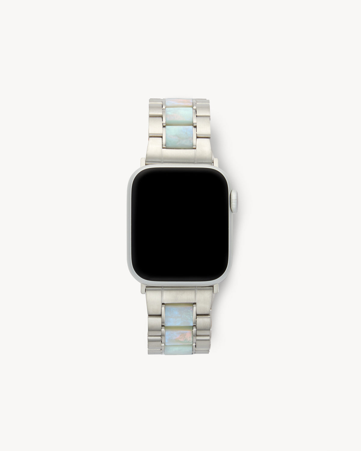 Boyfriend Apple Watch Band in Silver / Astral Mint
