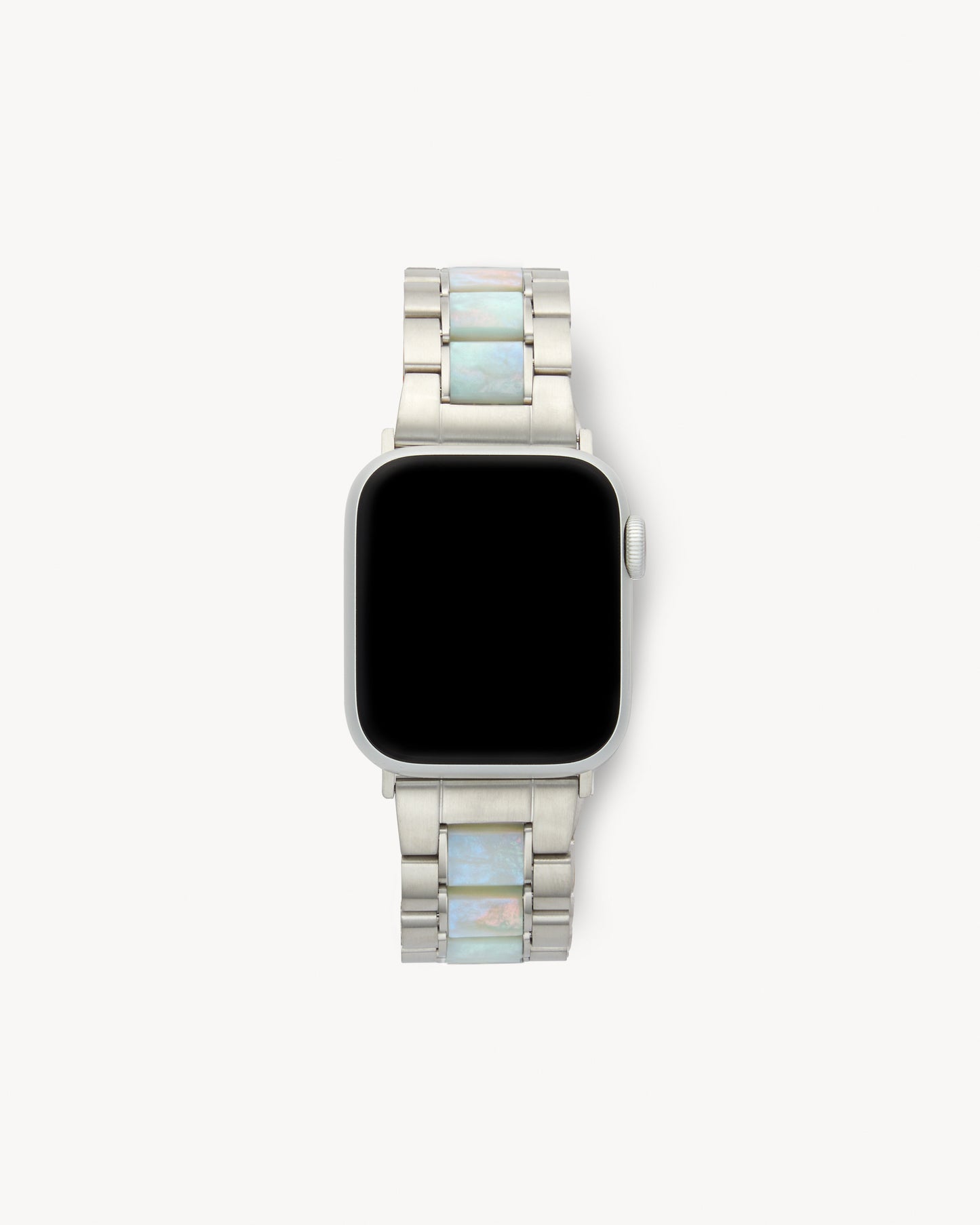 Boyfriend Apple Watch Band in Silver / Astral Mint