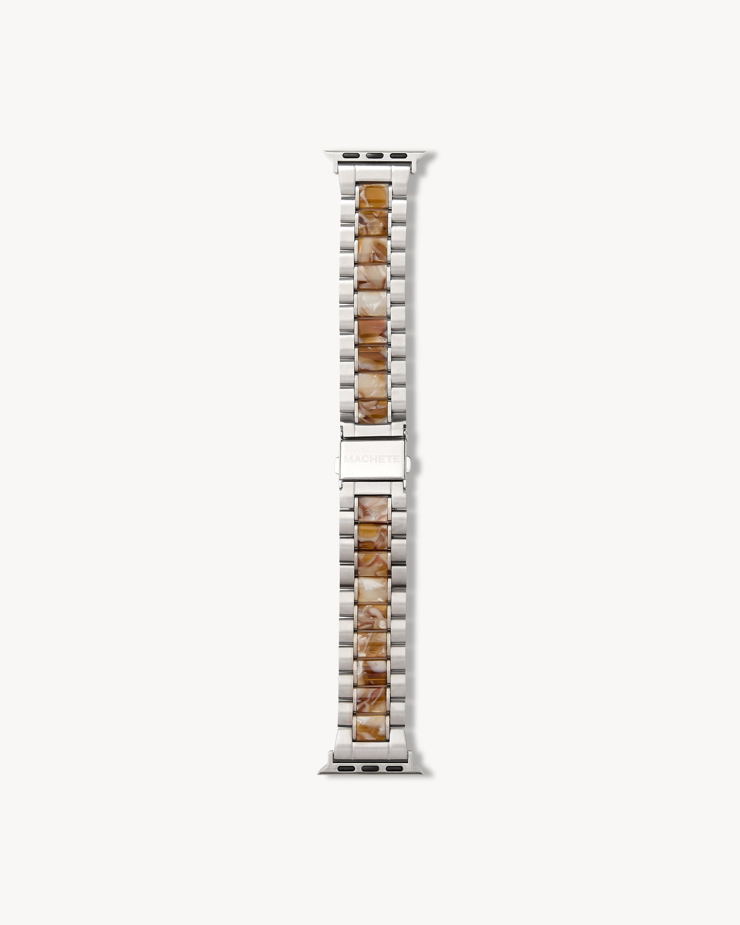 Boyfriend Apple Watch Band in Silver / Baja Tortoise
