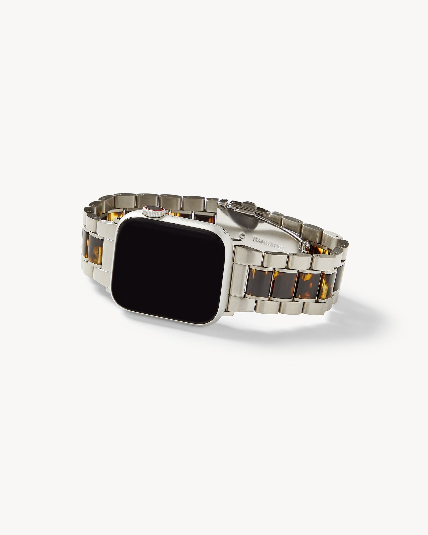 Boyfriend Apple Watch Band in Silver / Dark Tortoise