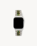 Boyfriend Apple Watch Band in Silver / Meadow