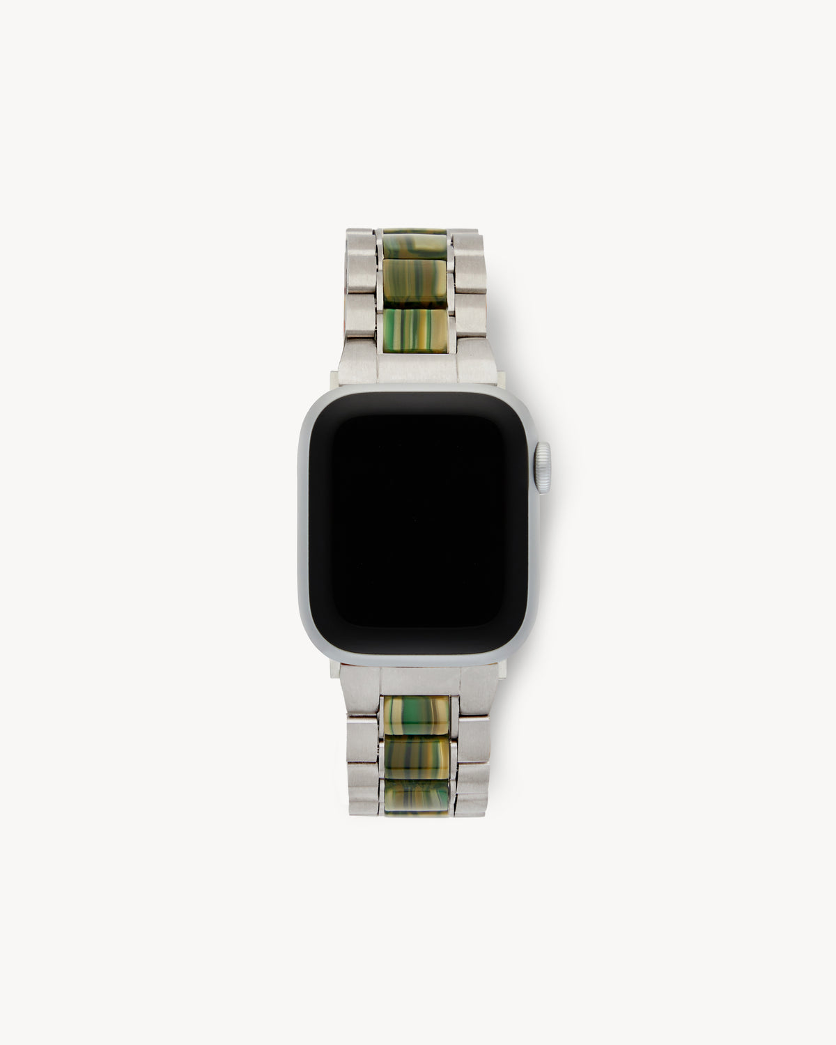 Boyfriend Apple Watch Band in Silver / Meadow