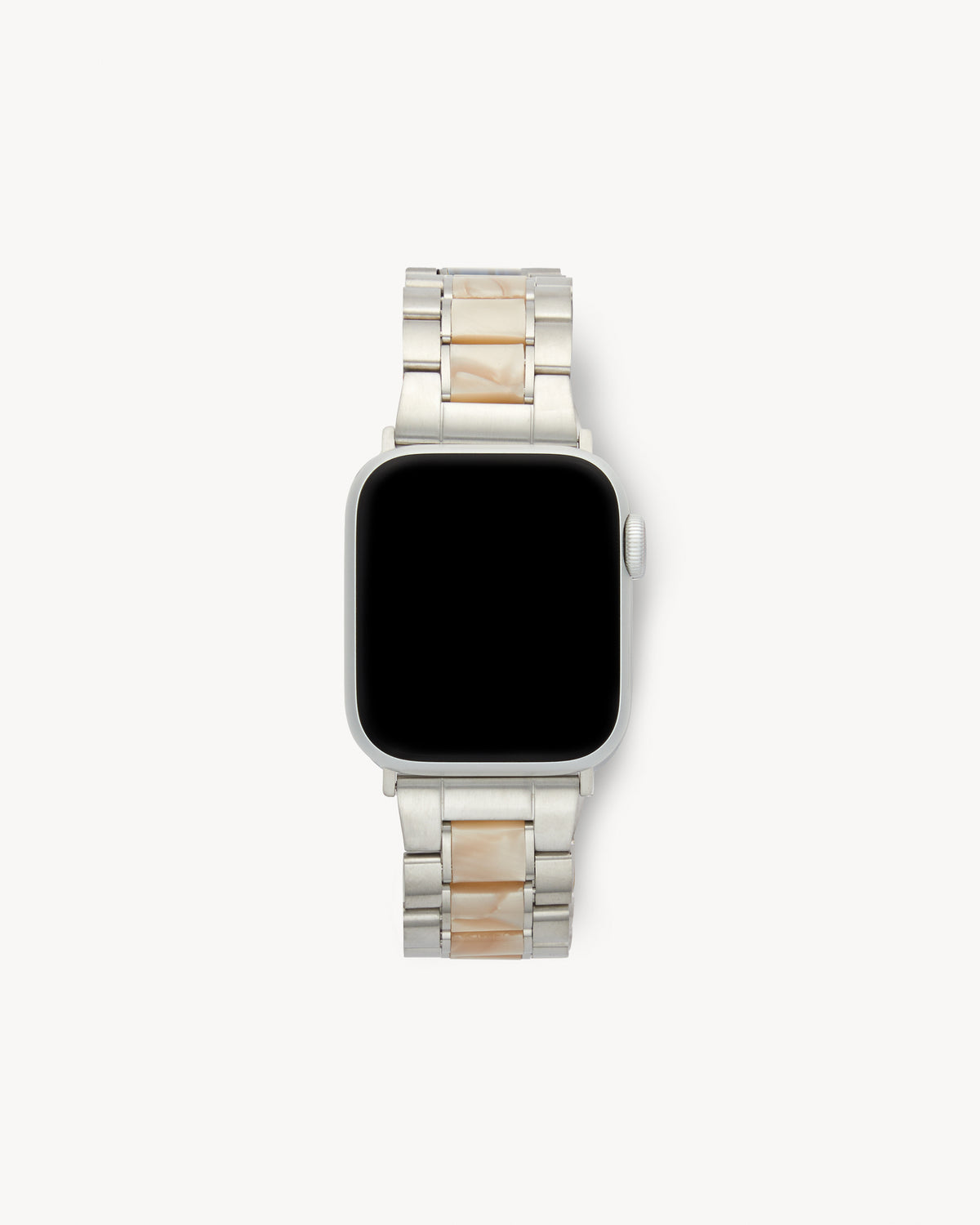 Boyfriend Apple Watch Band in Silver / Sand Shell