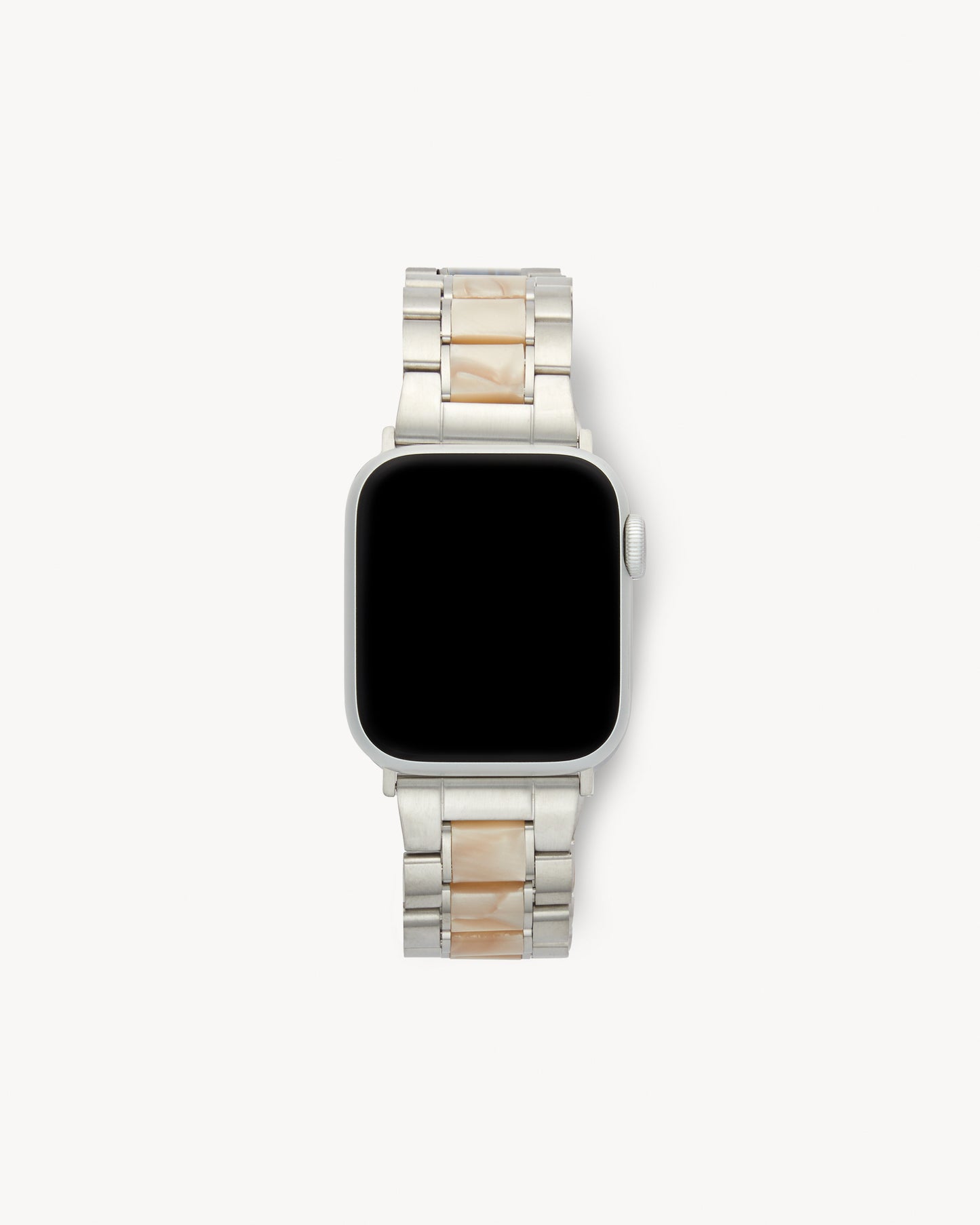 Boyfriend Apple Watch Band in Silver / Sand Shell
