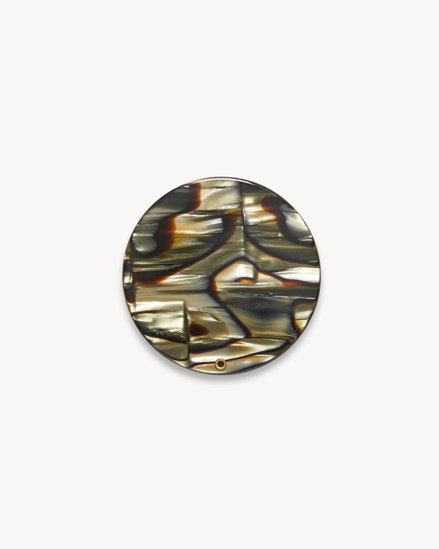 Circle Mirror in Midnight Horn