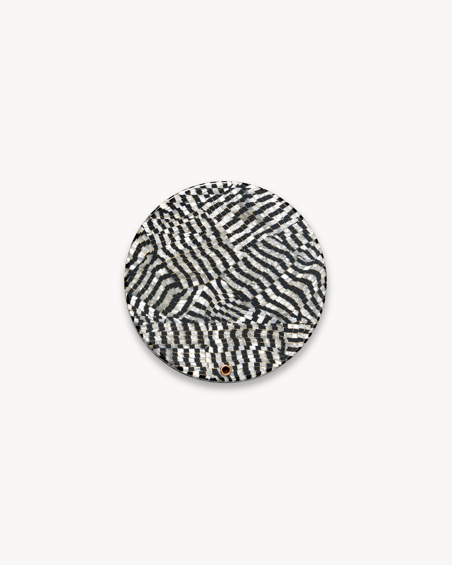 Circle Mirror in Perle Noir