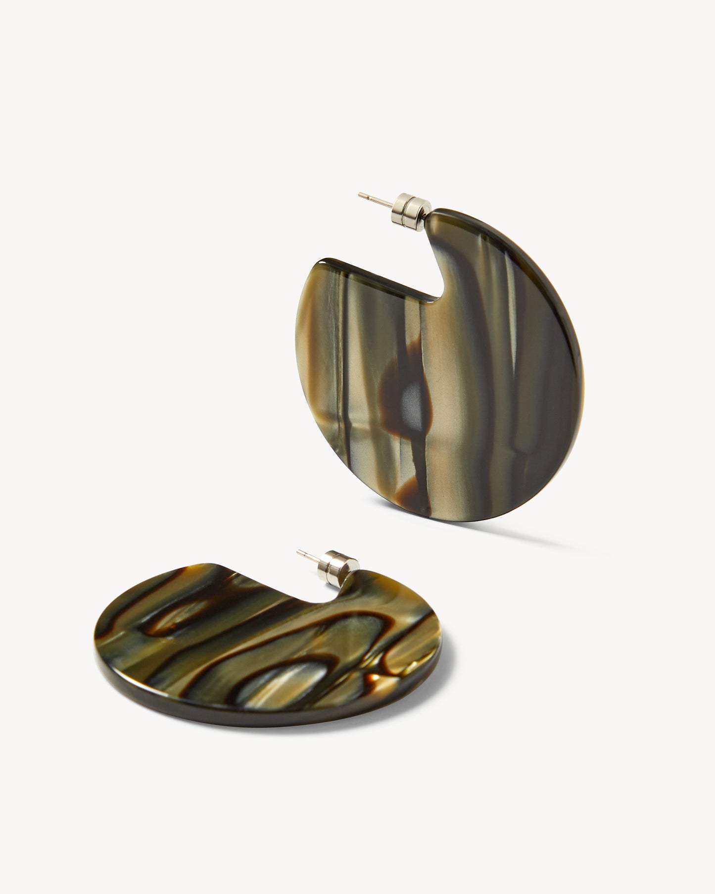 Clare Earrings in Midnight Horn