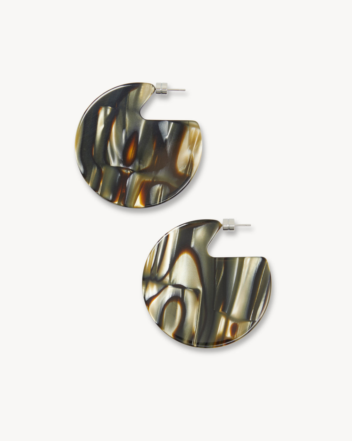 Clare Earrings in Midnight Horn