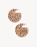 Clare Earrings in Tortoise Checker