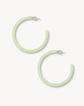 Large Hoops in Light Green