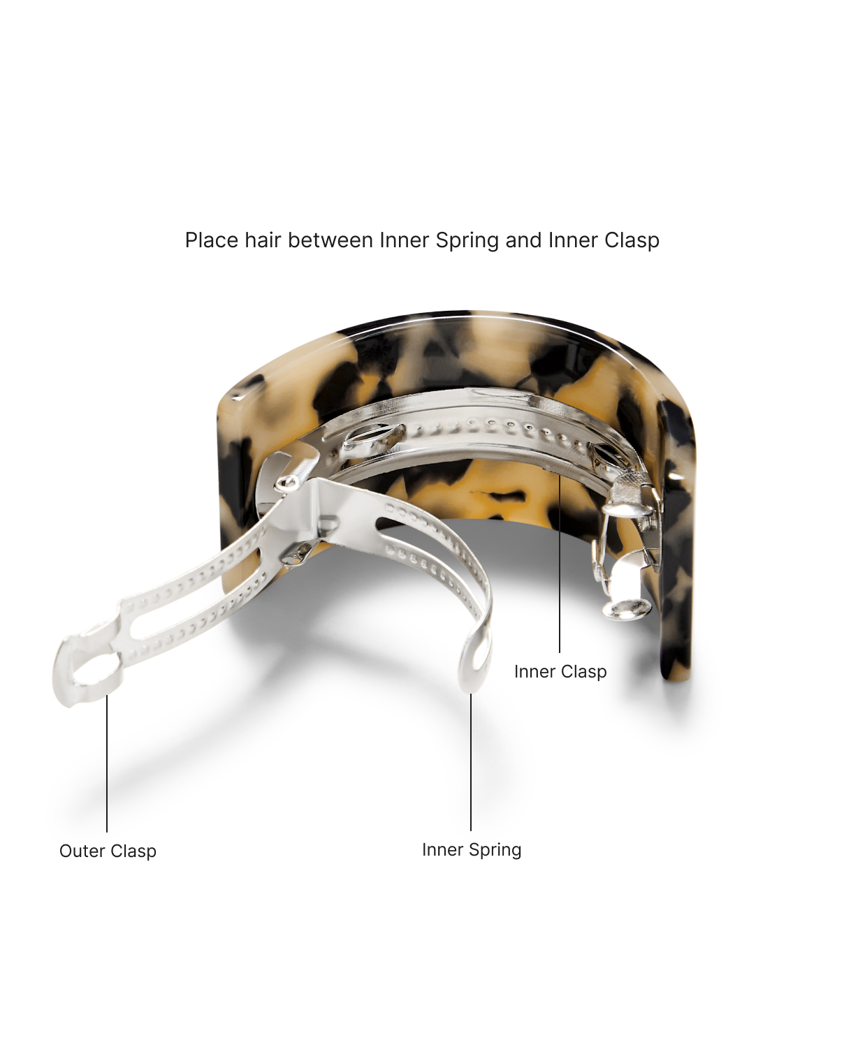 French Pony Barrette Diagram