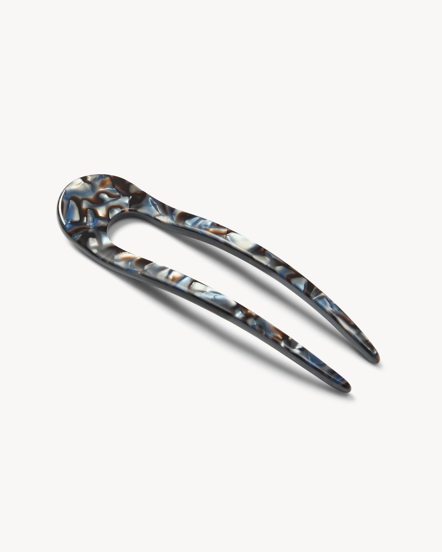 French Hair Pin in Blue Horn