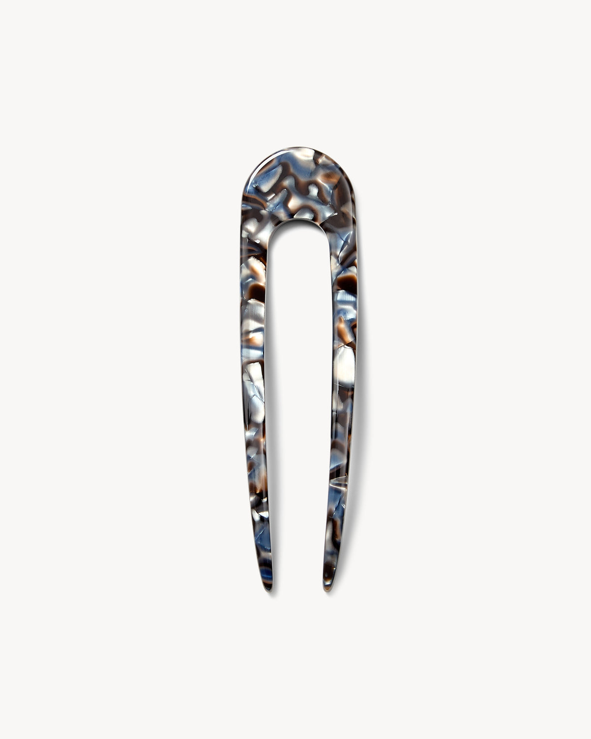 French Hair Pin in Blue Horn