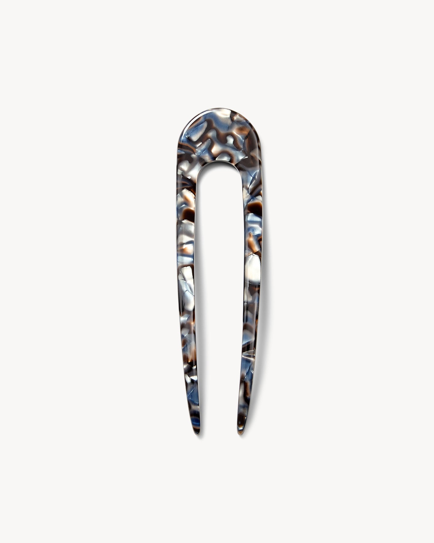French Hair Pin in Blue Horn