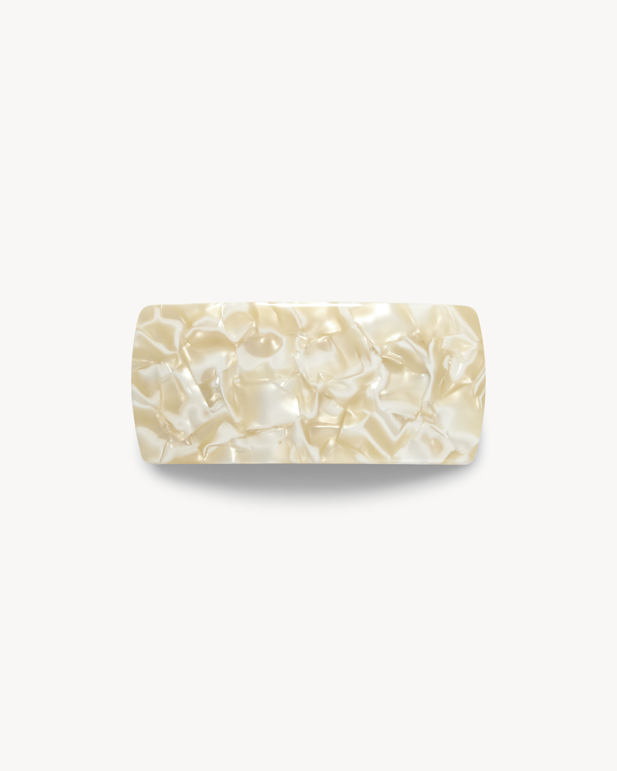 Jumbo Box Barrette in Ivory