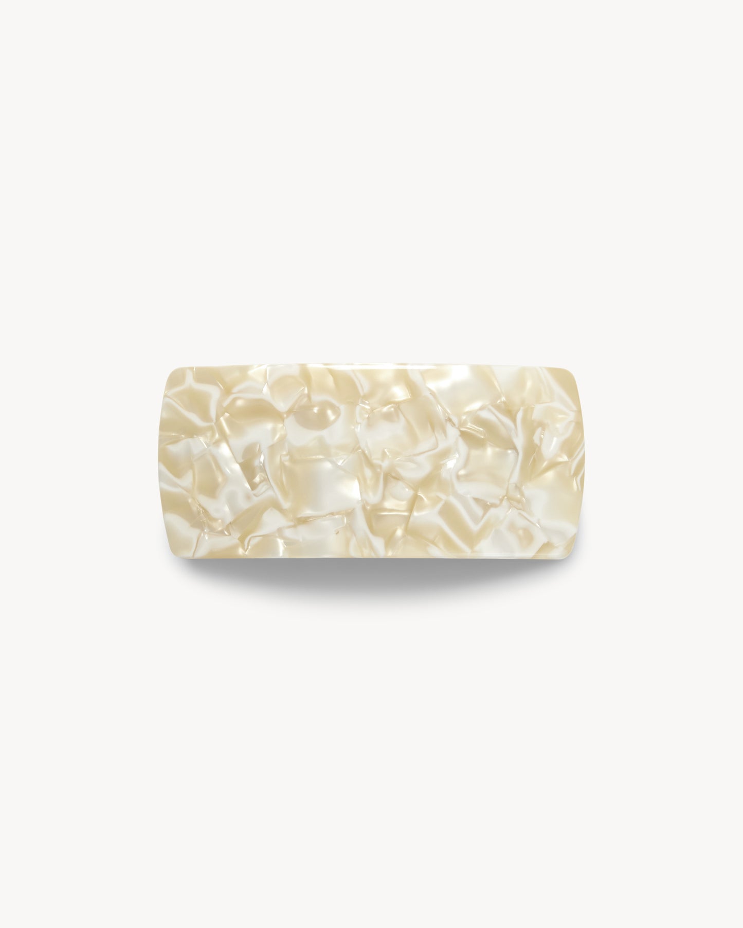 Jumbo Box Barrette in Ivory