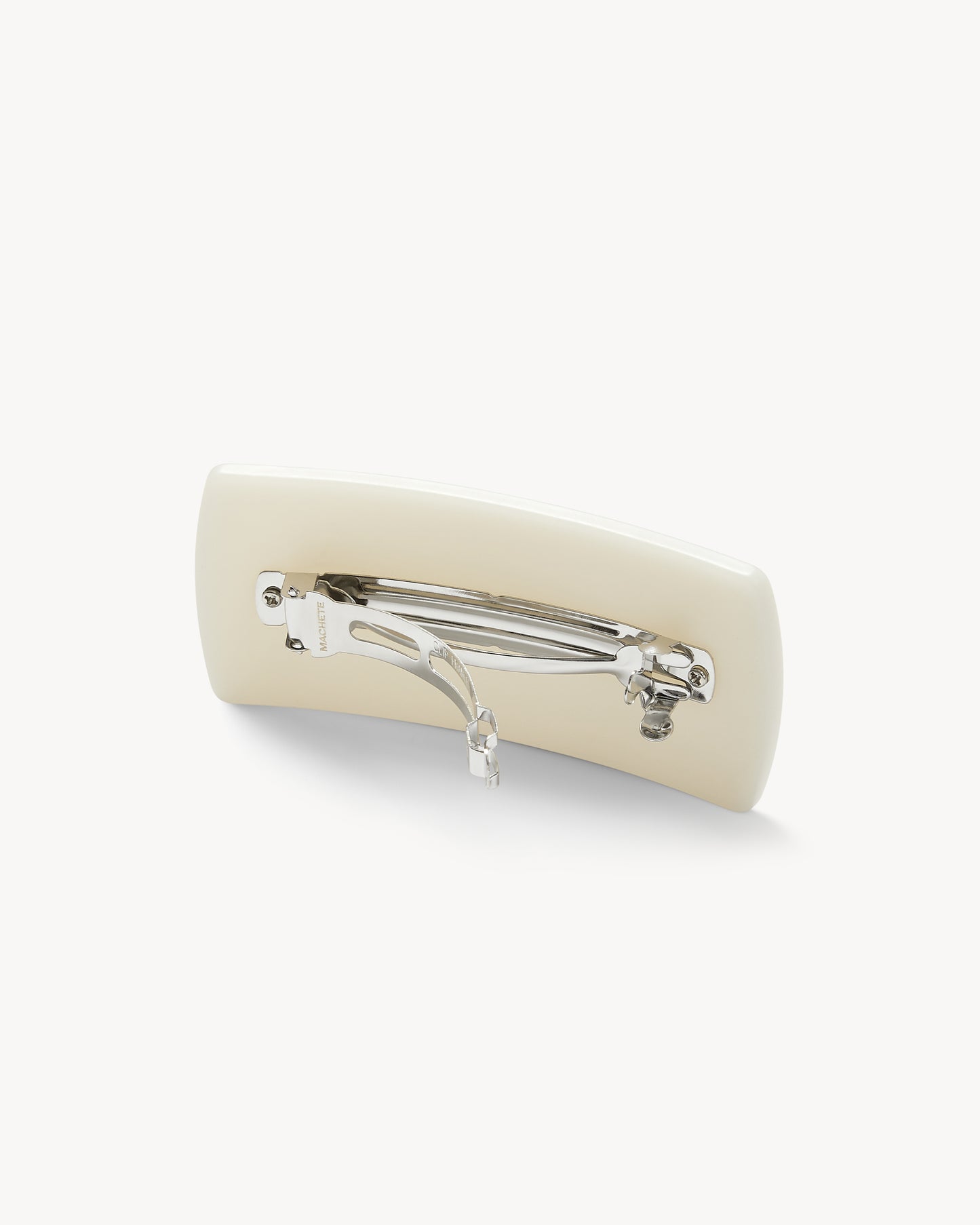 Jumbo Box Barrette in Milk Glass Matte