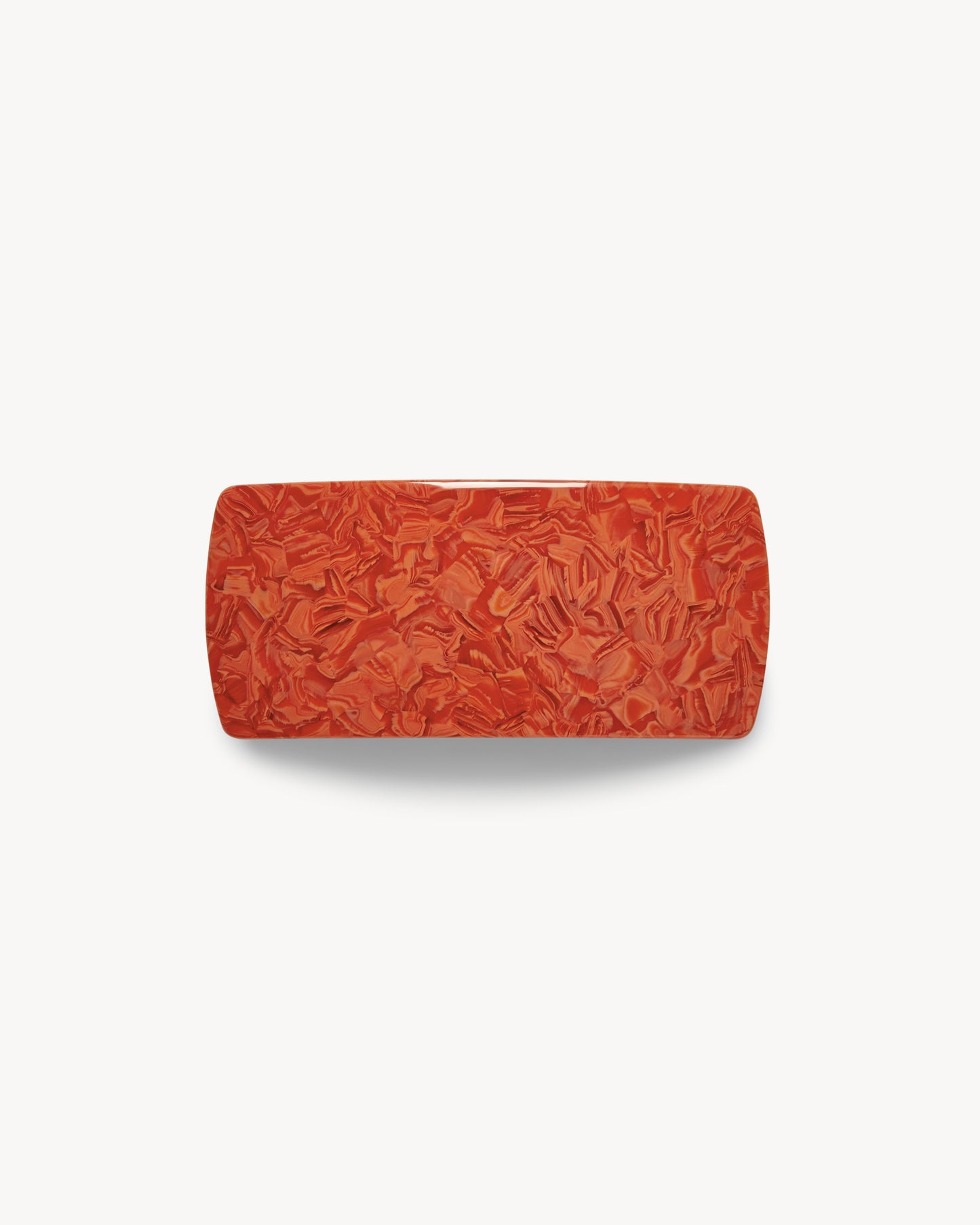 Jumbo Box Barrette in Poppy