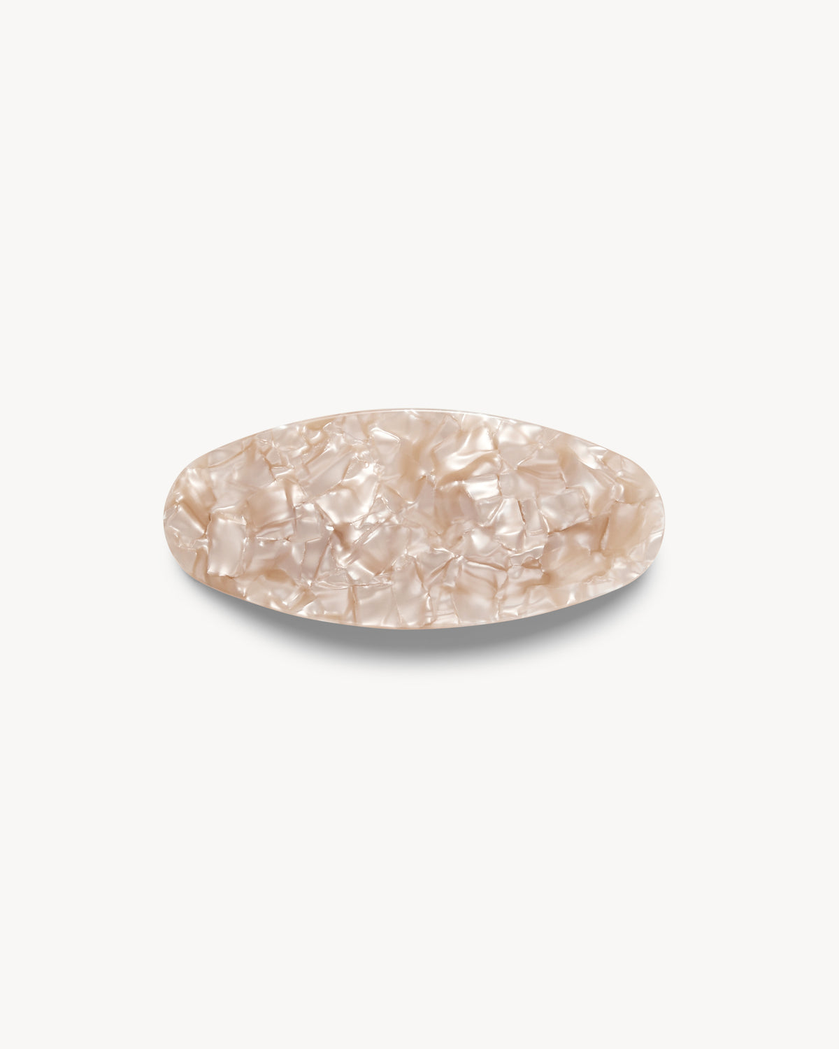 Jumbo Oval Barrette in Peach Shell