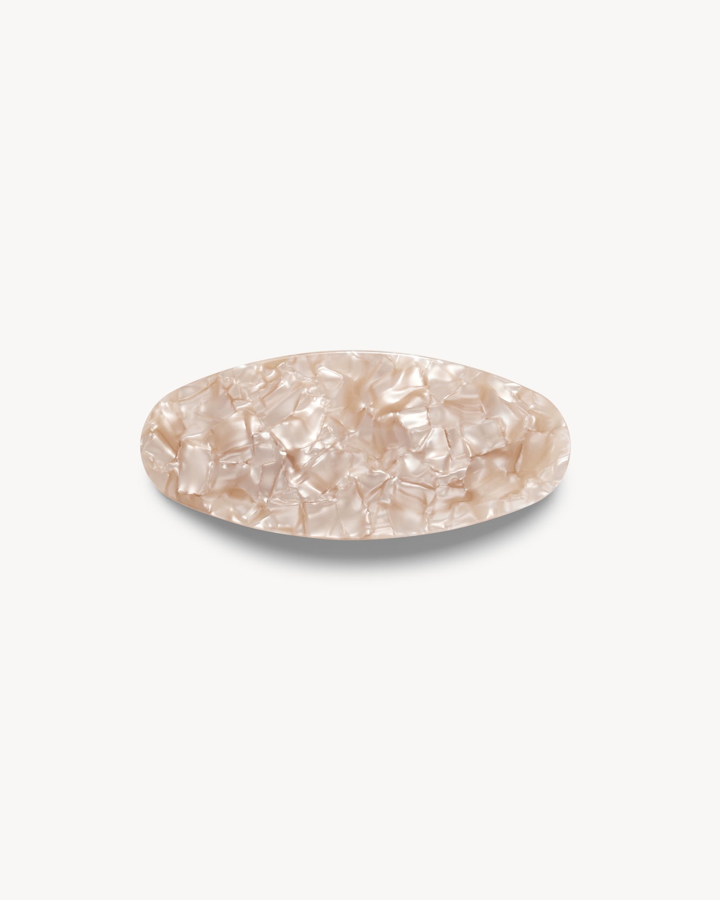 Jumbo Oval Barrette in Peach Shell