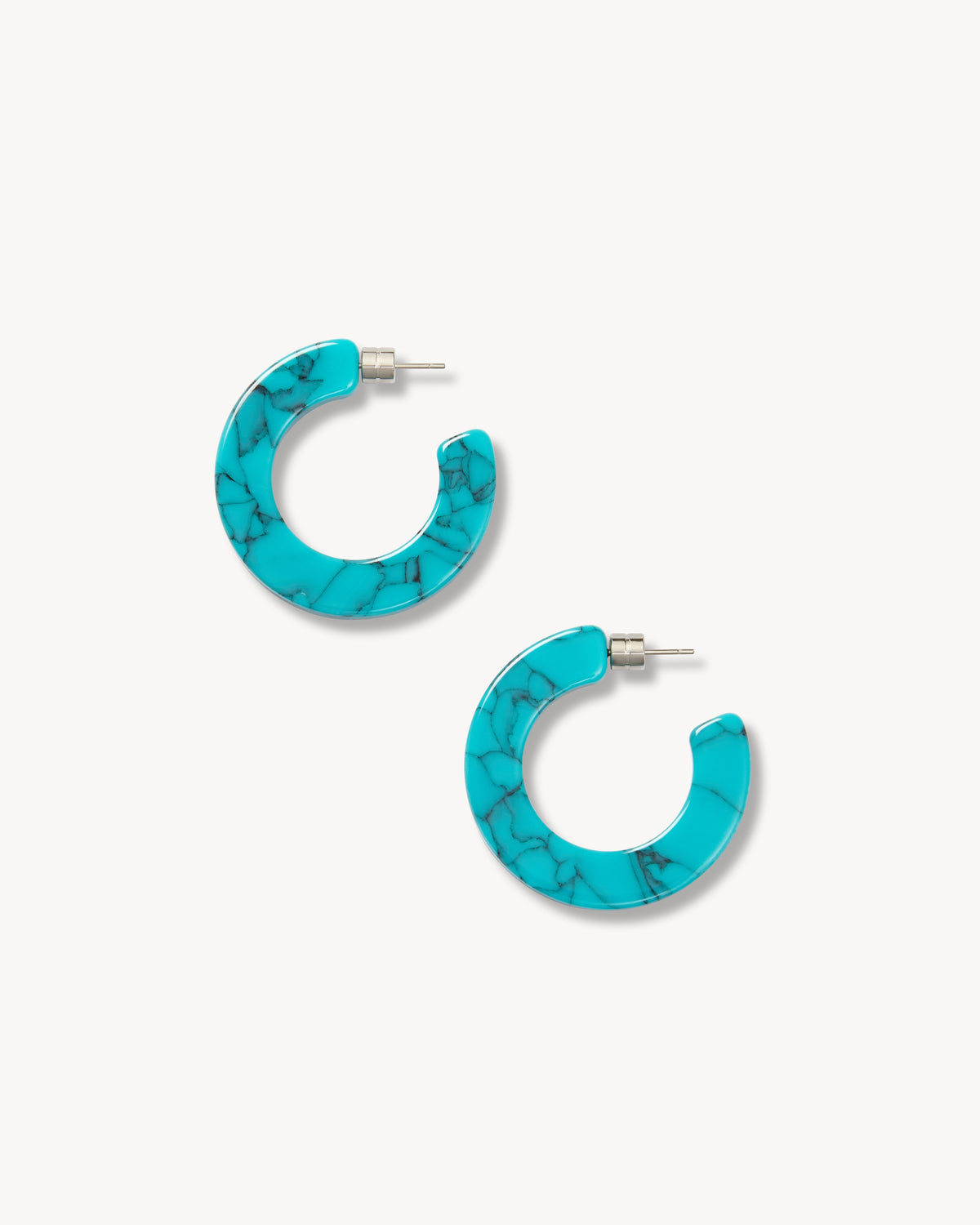 Kate Hoops in Teal Marble