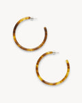Large Hoops in Walnut