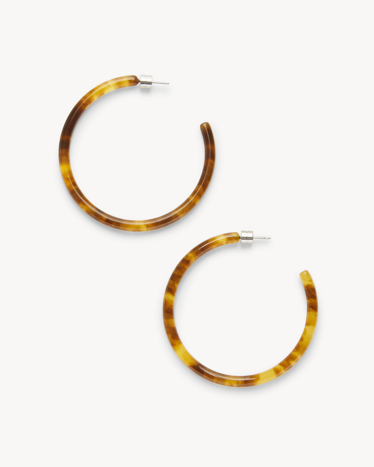 Large Hoops in Walnut