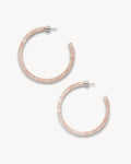 Large Hoops in Peach Shell