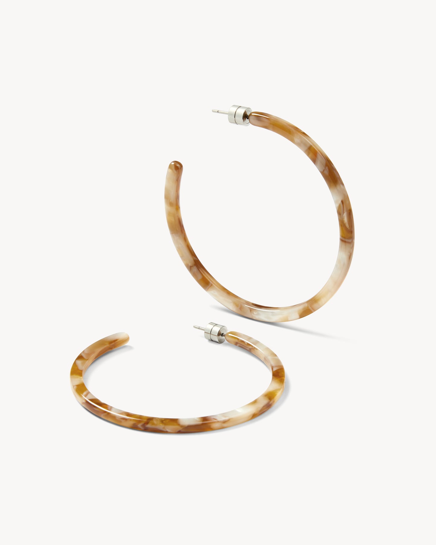 Large Hoops in Baja Tortoise