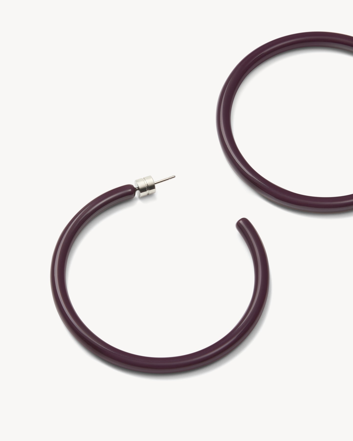 Large Hoops in Royal Peony